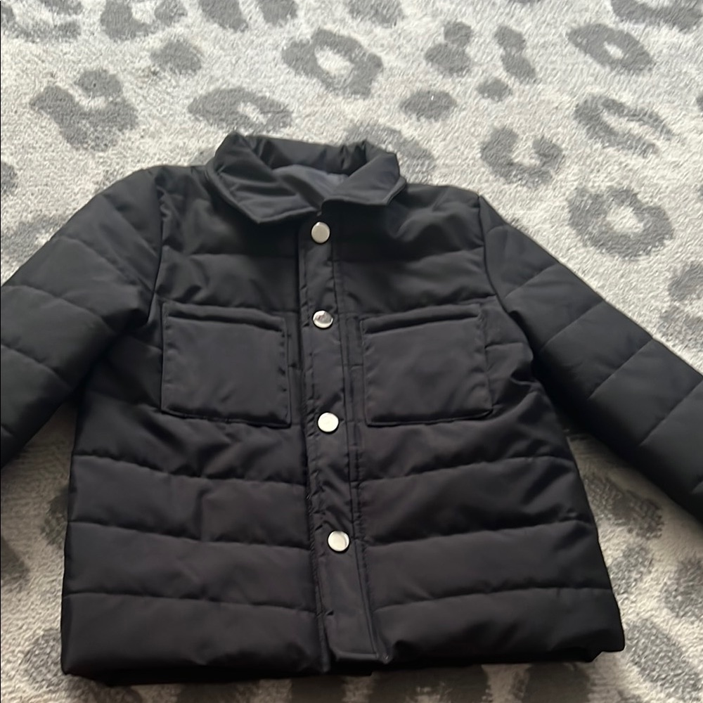 Kids Black Puffer Jacket